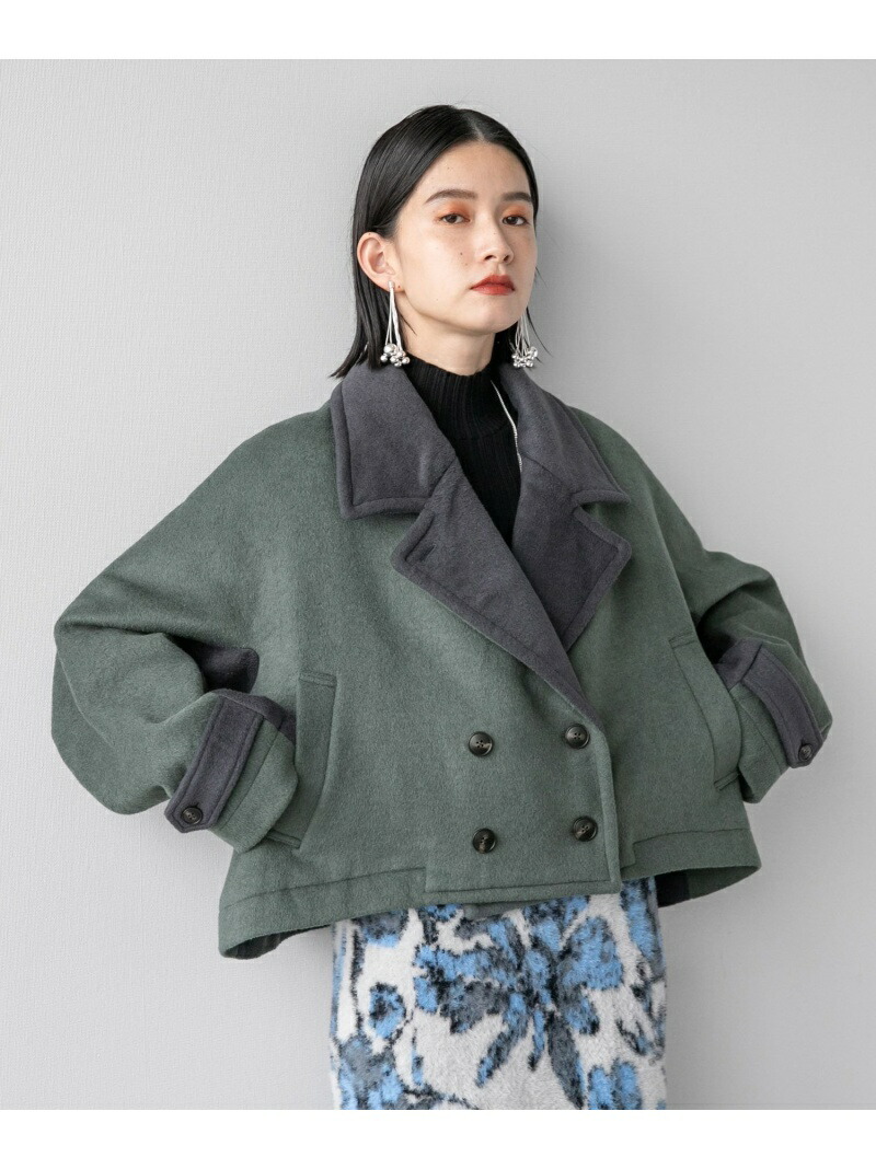 楽天市場】【SALE／22%OFF】(W)バイカラーPコート HARE ハレ