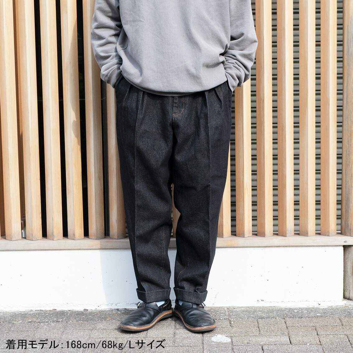 楽天市場】WOODBLOCK ウッドブロック 2TUCK DENIM TROUSER デニム