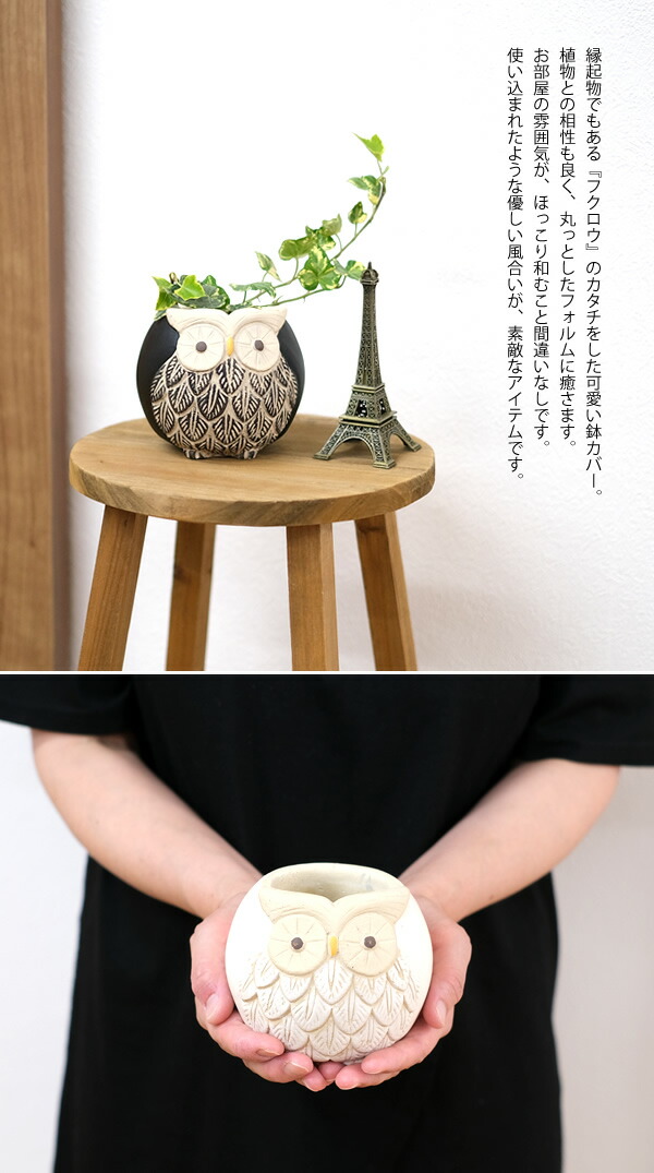 楽天市場】【新商品】CN13 ラフォーレフクロウA-S フクロウ 鉢カバー