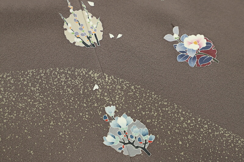 楽天市場】【 中古 】 訪問着 正絹 京友禅 峰山和生 ちりめん 手描き