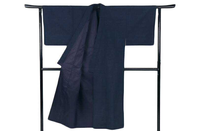 楽天市場】【 中古 】 男性用 メンズ ひげ紬 正絹 紺 無地 着物 仕立て