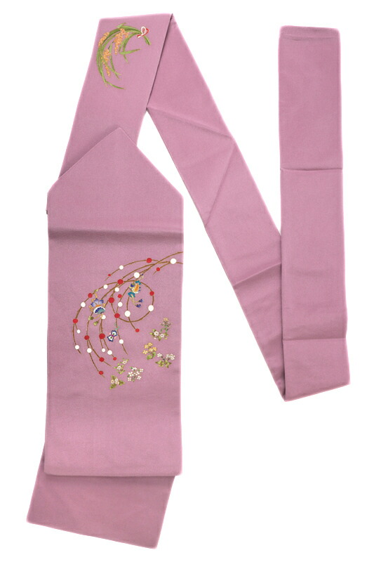 楽天市場】名古屋帯 山口美術織物 西陣織 正絹 浜ちりめん 銀河 紫 赤