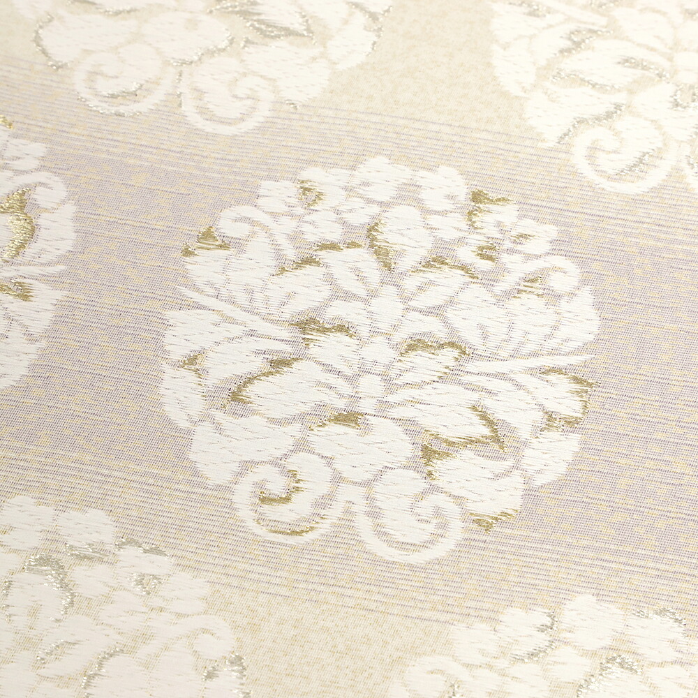 楽天市場】袋帯 正絹 唐織 西陣織 新品 白地 華文 横段 金銀糸 西陣 大