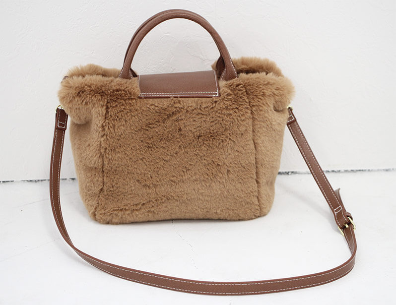 HAYNI ねこのバッグ ベージュ グレー ファー KEROよん 楽天市場】2way