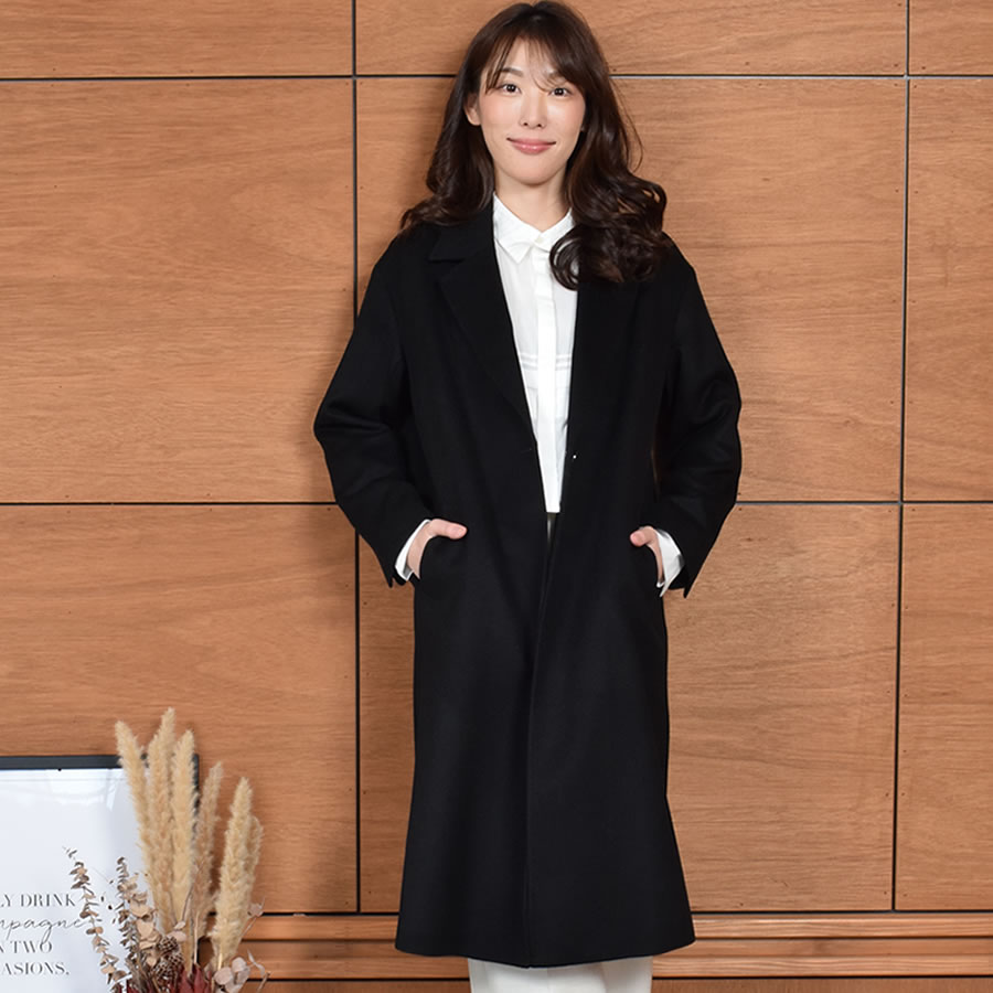 楽天市場】チェスターコート レディース ダブルフェイスコート