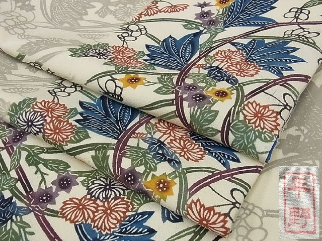 楽天市場】平和屋本店○極上 本場琉球紅型 平野晋二郎 小紋 市松花文