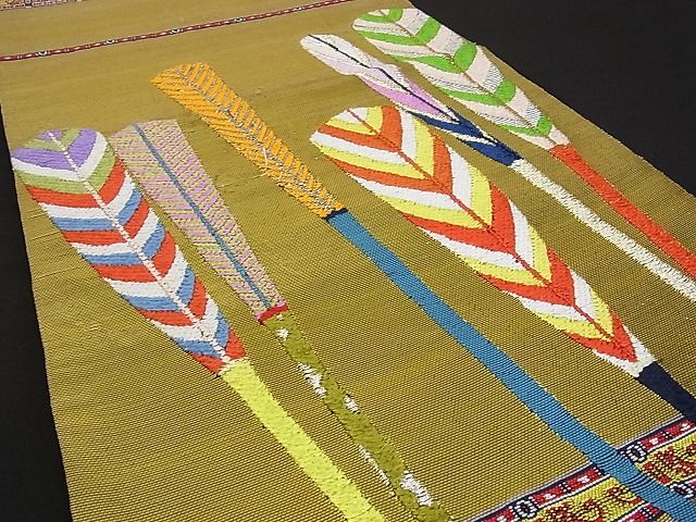 楽天市場】平和屋本店○極上 龍村平蔵製 本袋帯 唐織 大祝矢 金糸 正絹