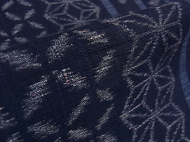 楽天市場】平和屋本店□極上 久留米絣 単衣 綿 麻の葉 七宝 花間道