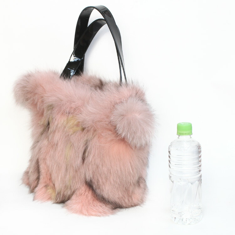 楽天市場】ブルーフォックス ファー トートバッグ ピンク レオパード