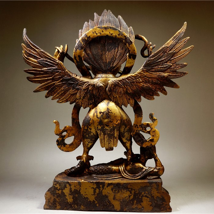 楽天市場】中古 金銅細工 チベット密教 大迫力 迦楼羅天造像高彫 鎮宅