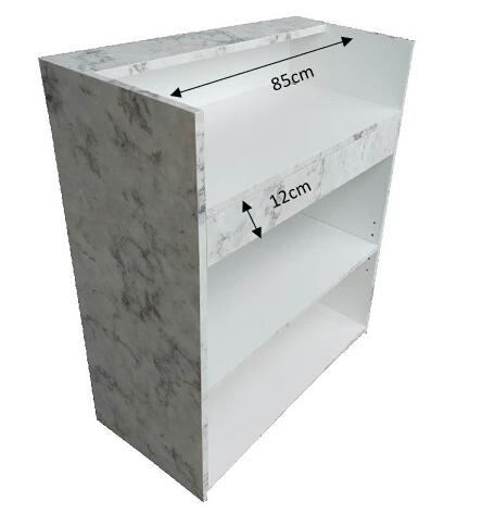 楽天市場】レジカウンター カウンター おしゃれ 大理石調 完成品 材質