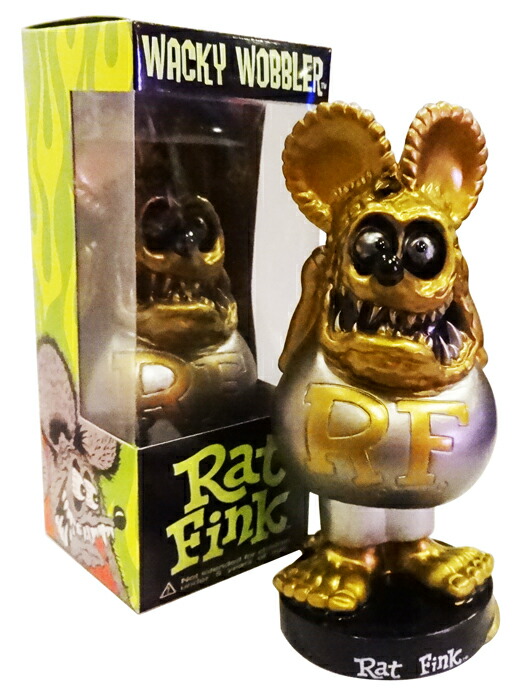 楽天市場】【首振り人形】ボビングヘッド ラットフィンク (シルバー