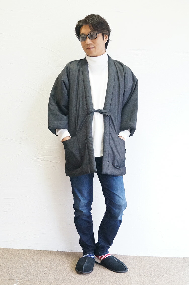 楽天市場】はんてん メンズ 大きいサイズ どてら デニム 綿入り 半天