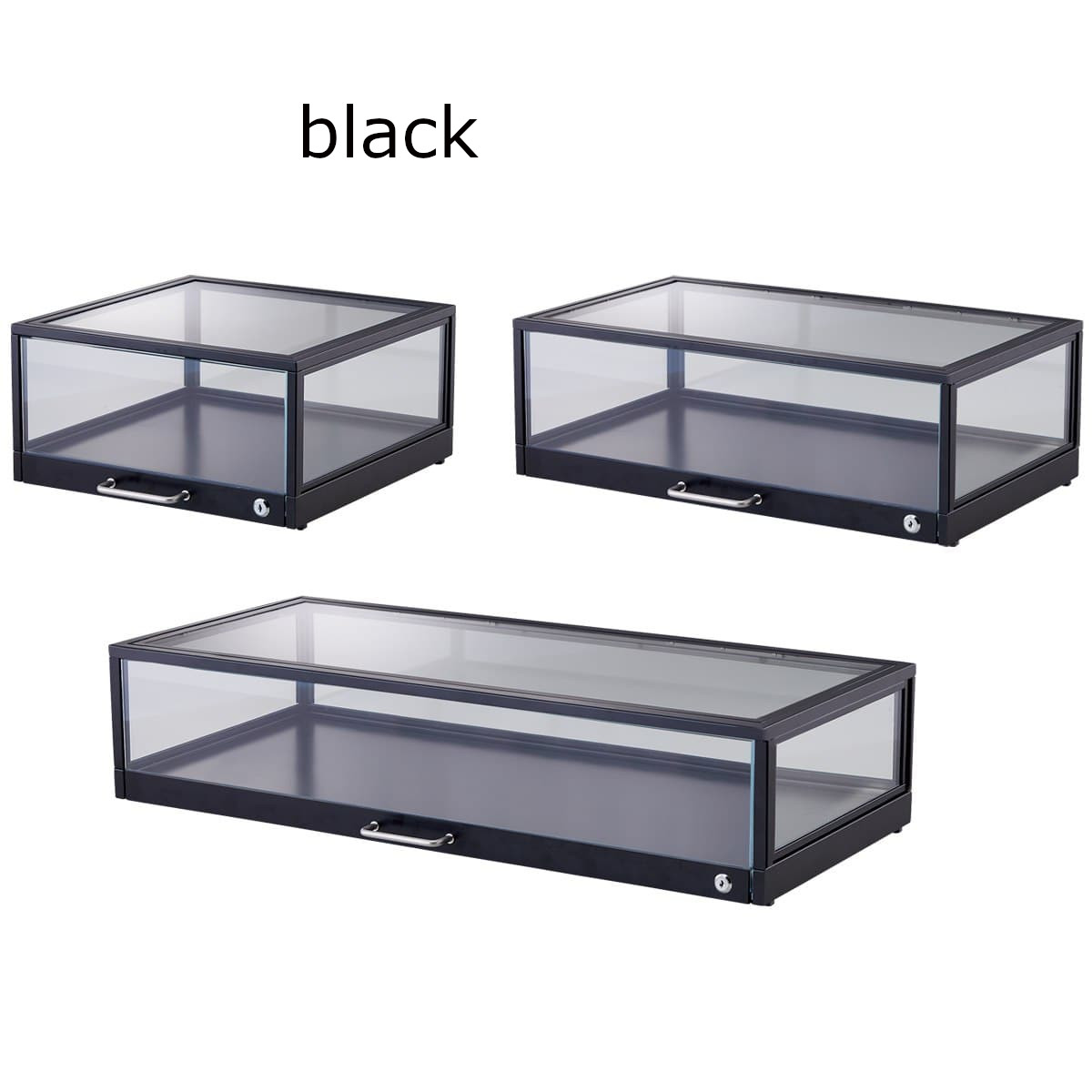 楽天市場】ジュエリーケース 眼鏡ケース スライド式 卓上ガラスショー