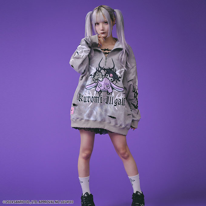 楽天市場】ガルフィー×クロミ 限定 レディース ハーフジップスウェット