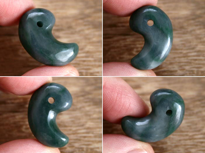 楽天市場】糸魚川翡翠勾玉 M03454翠雅 作25mm*16.8mm*9mm : 糸魚川