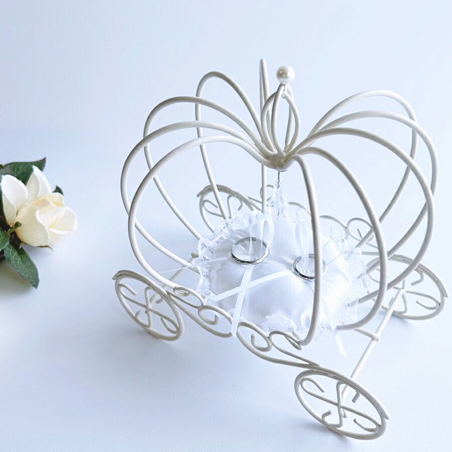 楽天市場】かぼちゃの馬車のリングピロー完成品 L 結婚式 プリンセス