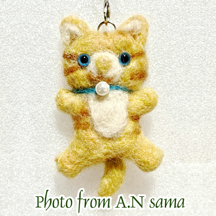 楽天市場】スターターセット付き 白猫と茶トラ猫 ストラップ 手作り