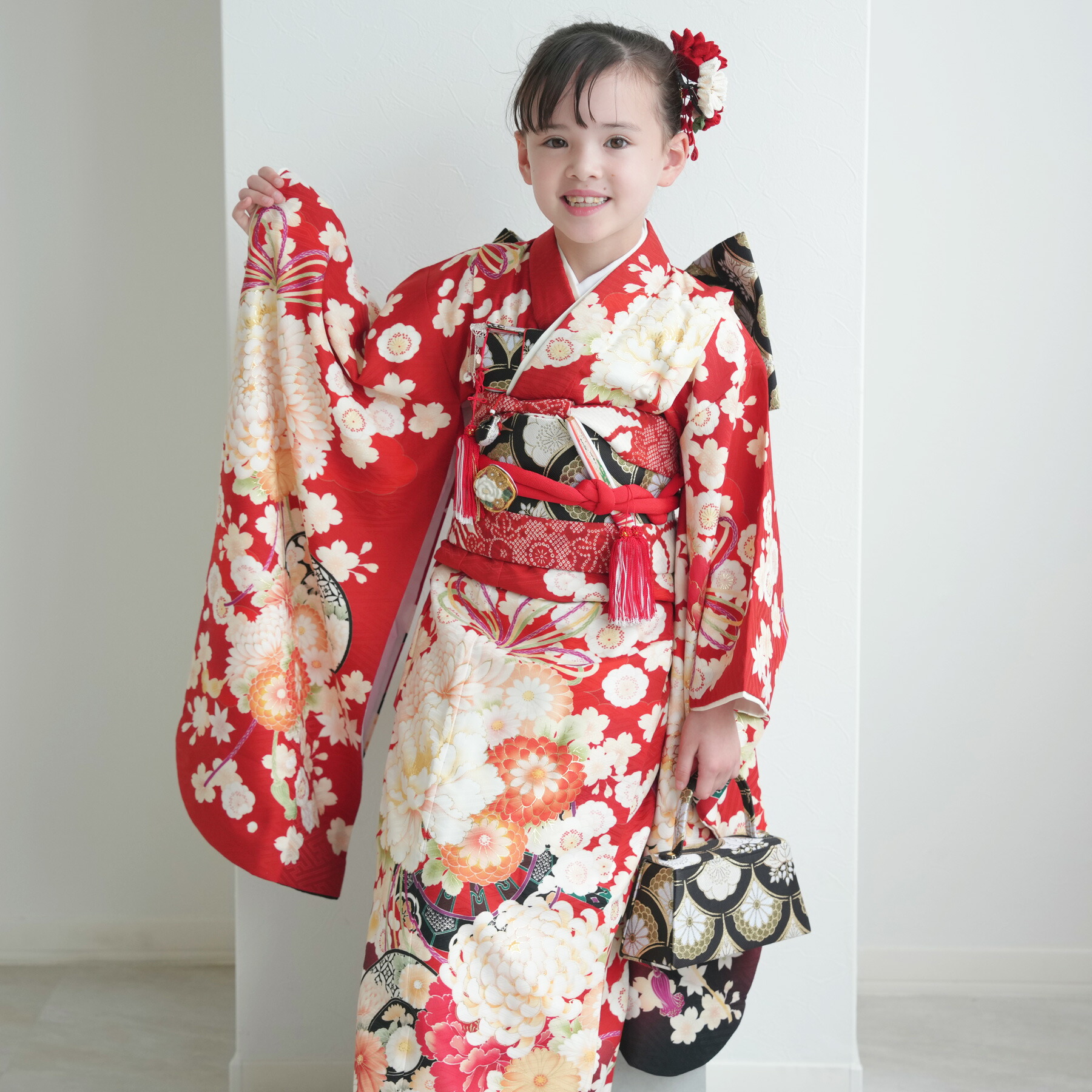 楽天市場】【レンタル】【華徒然 七五三 着物 7歳 女の子 四つ身 絵羽