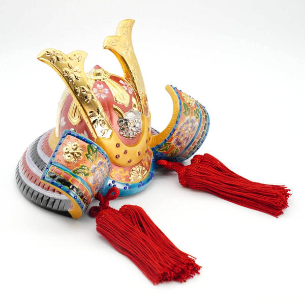 楽天市場】九谷焼 五月人形 長峰6.5号兜 上等金彩盛B（兜鉢 桃色に桜