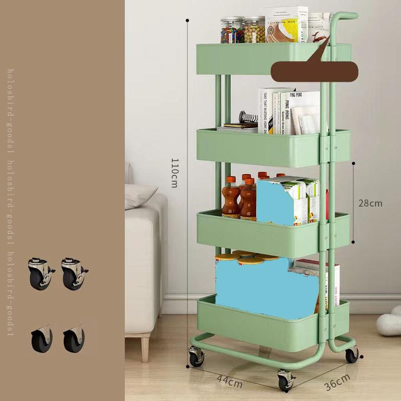 楽天市場】収納カート キッチンワゴン キャスター付き 4段 大容量