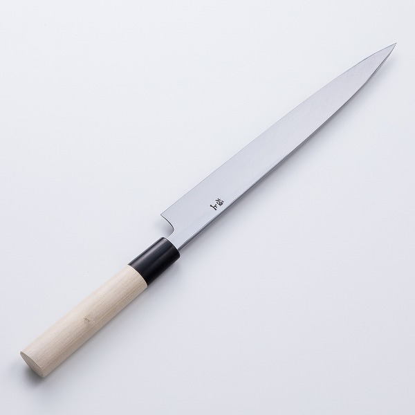 楽天市場】堺元兼 柳刃包丁 片刃 240mm 白紙2号 水牛柄 木鞘付 極上品