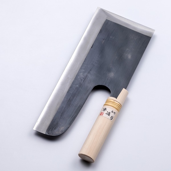 楽天市場】左利き用 そば切り包丁 片刃 300mm 安来白紙鋼 黒打ち仕上げ