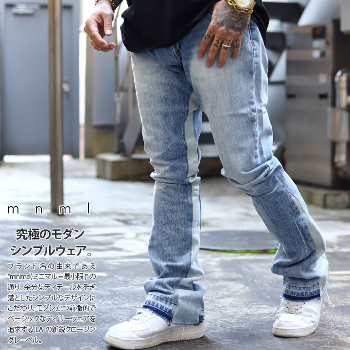 楽天市場】mnml デニム ジーンズ メンズ 春夏秋冬用 インディゴライト