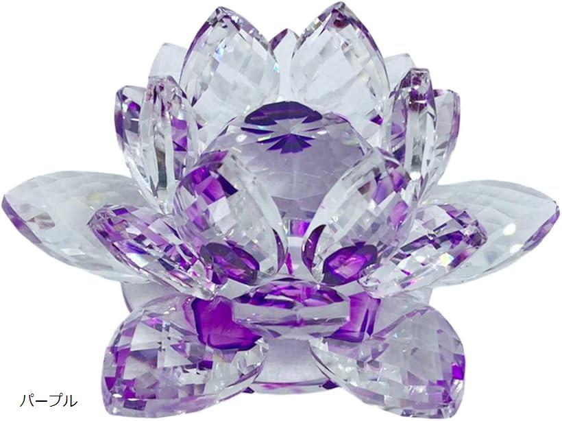 楽天市場】蓮の花 クリスタル ガラス 置物 オブジェ インテリア 風水
