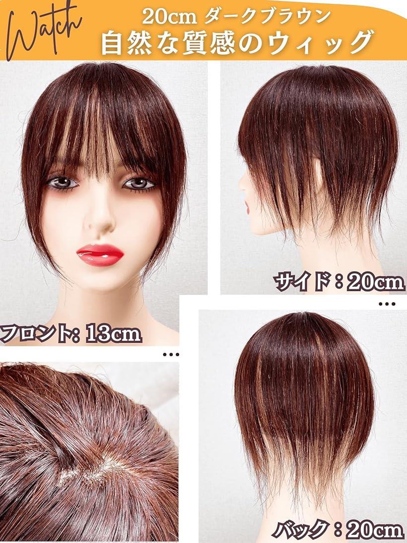 楽天市場】部分ウィッグ かつら 女性 人毛100% レディース セミロング