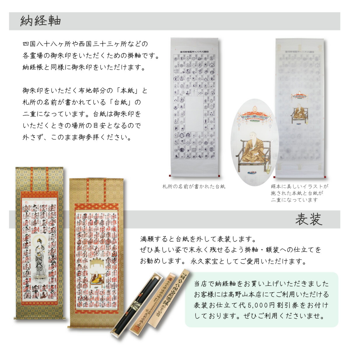 楽天市場】納経軸 四国八十八ヶ所霊場 肉筆 六字名号 南無阿弥陀仏