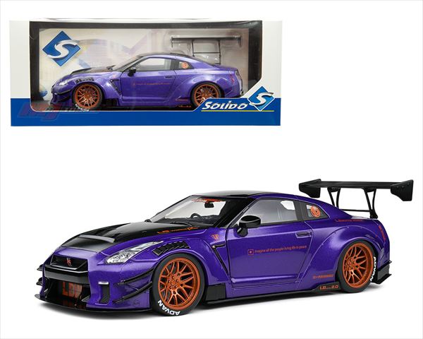 楽天市場】ミニカー 1/18 GTR LBワークス 紫色 GT-R (R35) Liberty
