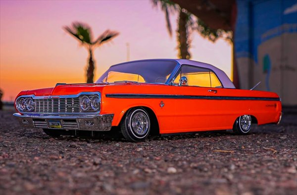 楽天市場】ラジコン 1/10 ローライダー インパラ メタリックオレンジ