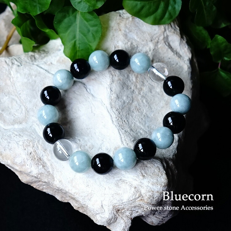 楽天市場】パワーストーン 天然石 ブレスレット モリオン黒水晶 翡翠