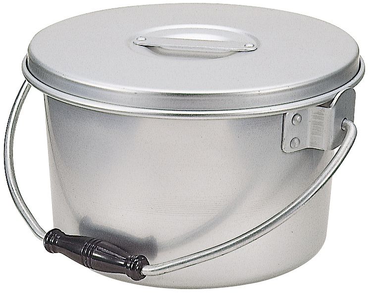 楽天市場】アルミミニバケツ 丸型ふた付き ジャム入れ 昭和レトロ【L