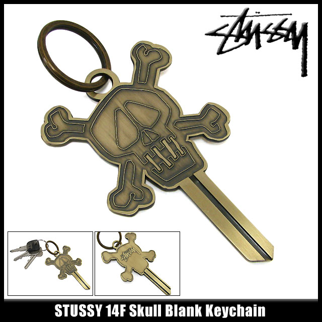 未使用・美品】STUSSY スカル キーホルダー ステューシー スカルボーン