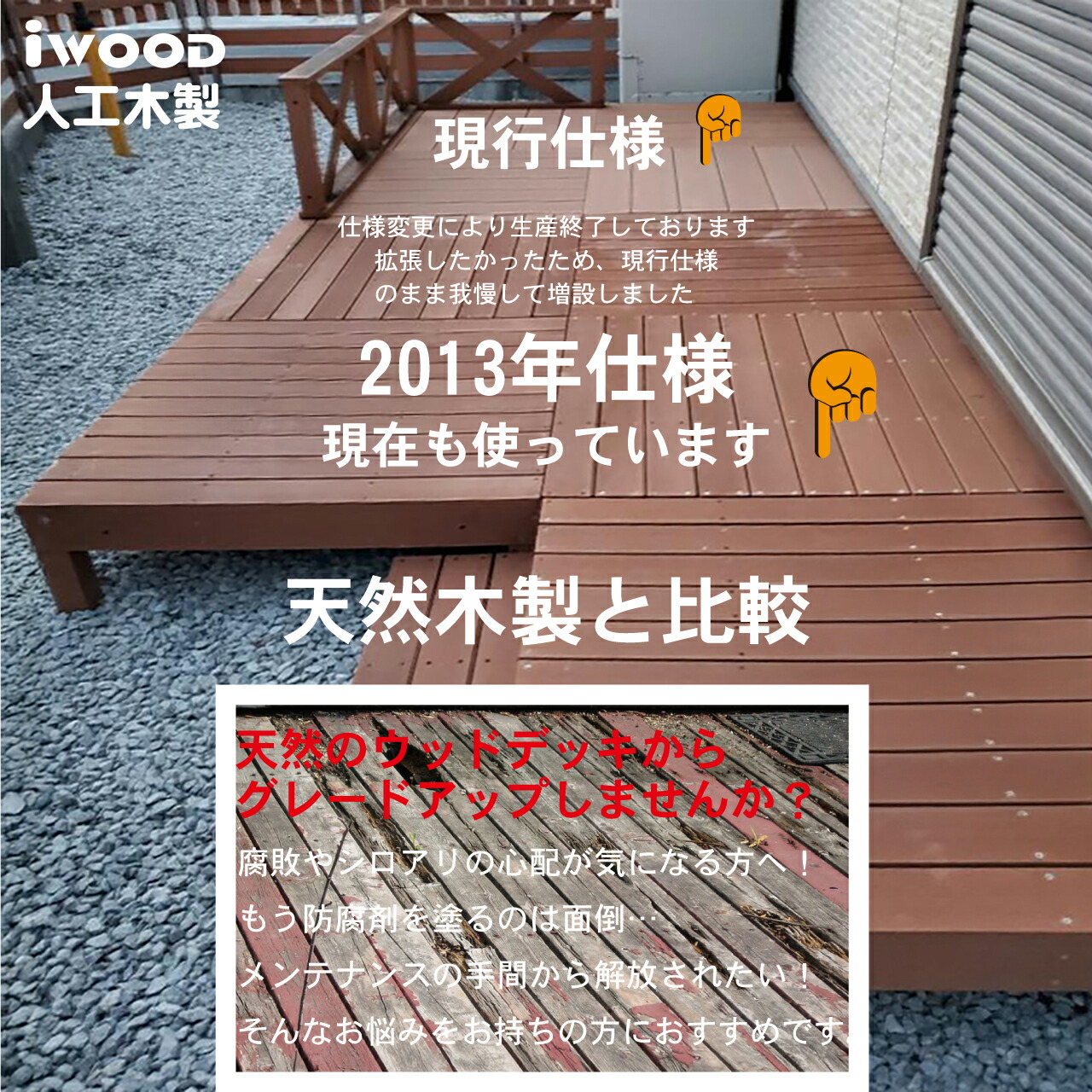 ランキング入賞！ ウッドデッキPLUS 人工木＋アルミ製 0.5坪 [2点
