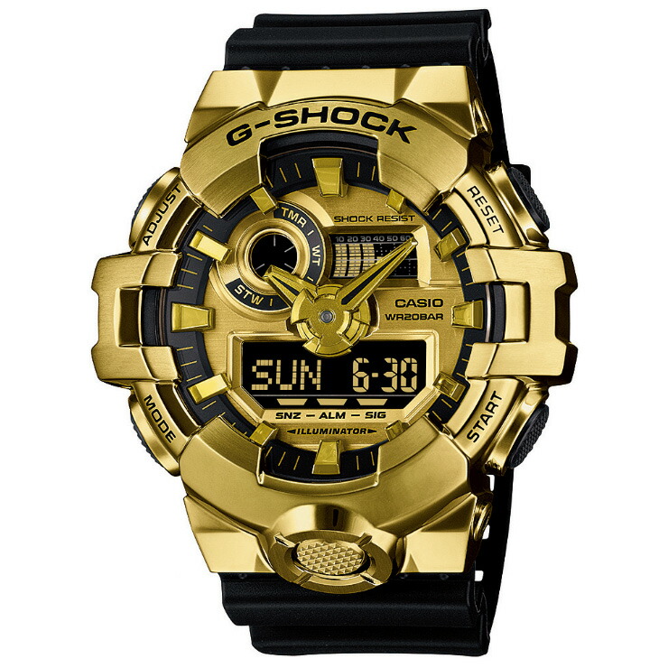 楽天市場】G-SHOCK Gショック メタルカバード ゴールド＆ブラック GM