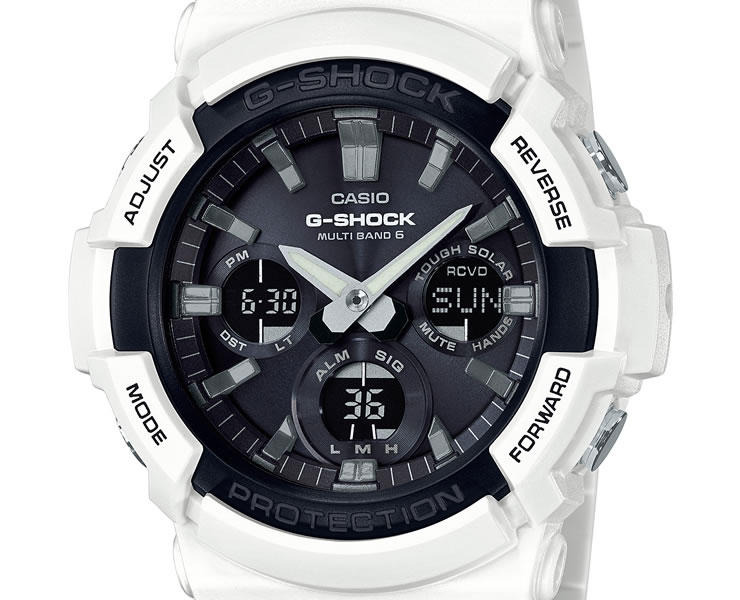 楽天市場】G-SHOCK Gショック 電波 ソーラー ホワイト＆ブラック GAW