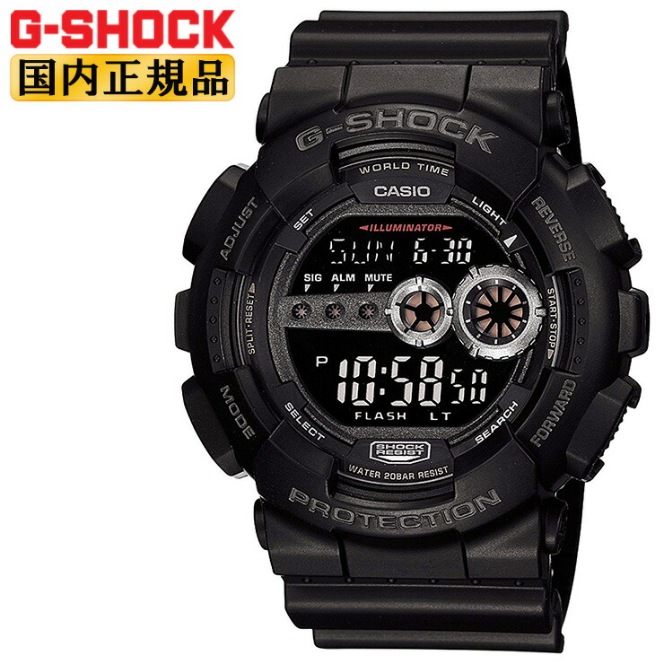 楽天市場】G-SHOCK Gショック GD-100-1BJF ブラック 反転液晶 カシオ