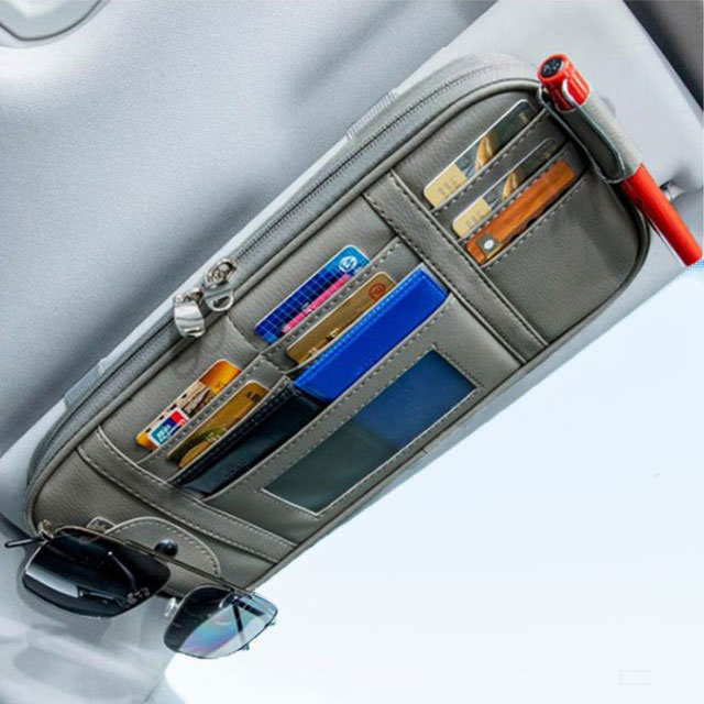 楽天市場】多機能 ポケット 車 サンバイザー ポケット サンバイザー