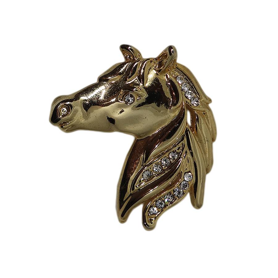 楽天市場】馬（種類（宝石）ラインストーン）（ブローチ｜レディース