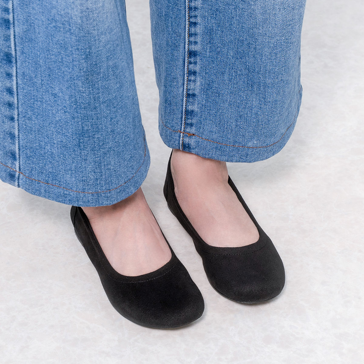 楽天市場】バレエシューズ パンプス スエード フラットシューズ