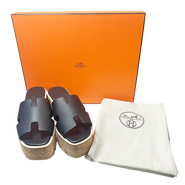 楽天市場】≪ 新品 ≫ エルメス エズ 30 サンダル 38 レザー コルク