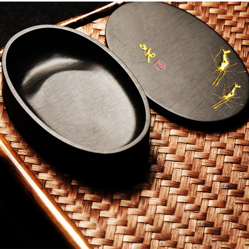 楽天市場】【予約品】硯 すずり 中国硯 書道用品 石 蓋付き 小さい