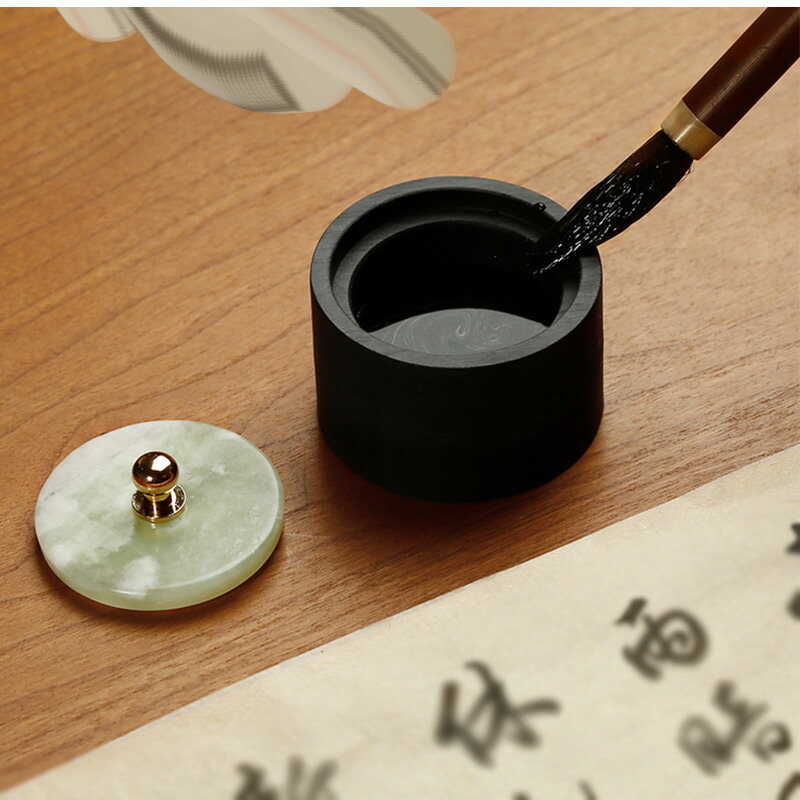 楽天市場】【予約品】すずり 中国硯 書道用品 文房具 手のひら フタ
