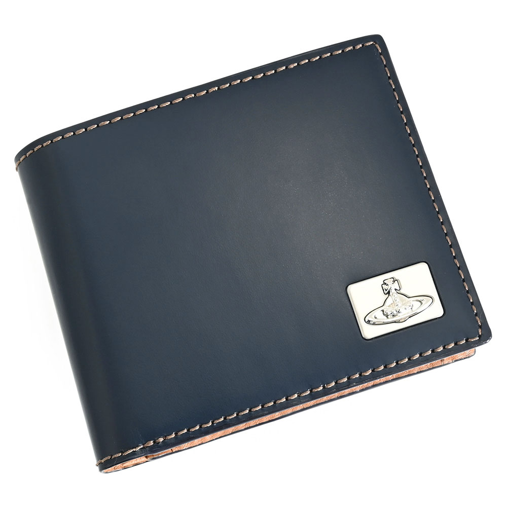 楽天市場】ヴィヴィアンウエストウッド 財布 二つ折り財布 紺(ネイビー