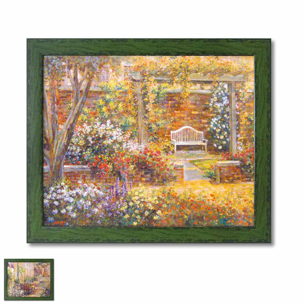 楽天市場】アートパネル ロンゴ 『パティオ ガーデン』 91×76cm