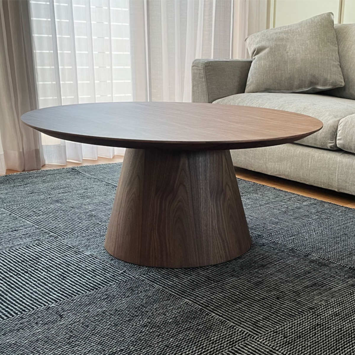 楽天市場】コーヒーテーブル 円型 直径92cm 高さ42cm ウォールナット