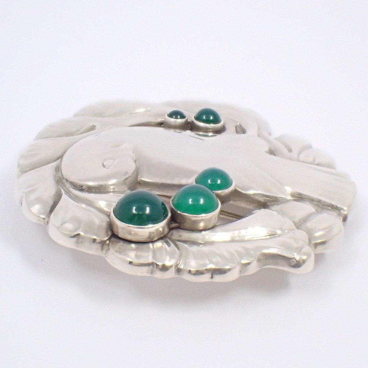 楽天市場】【中古】GEORG JENSEN ジョージジェンセン 123 鳩 ブローチ